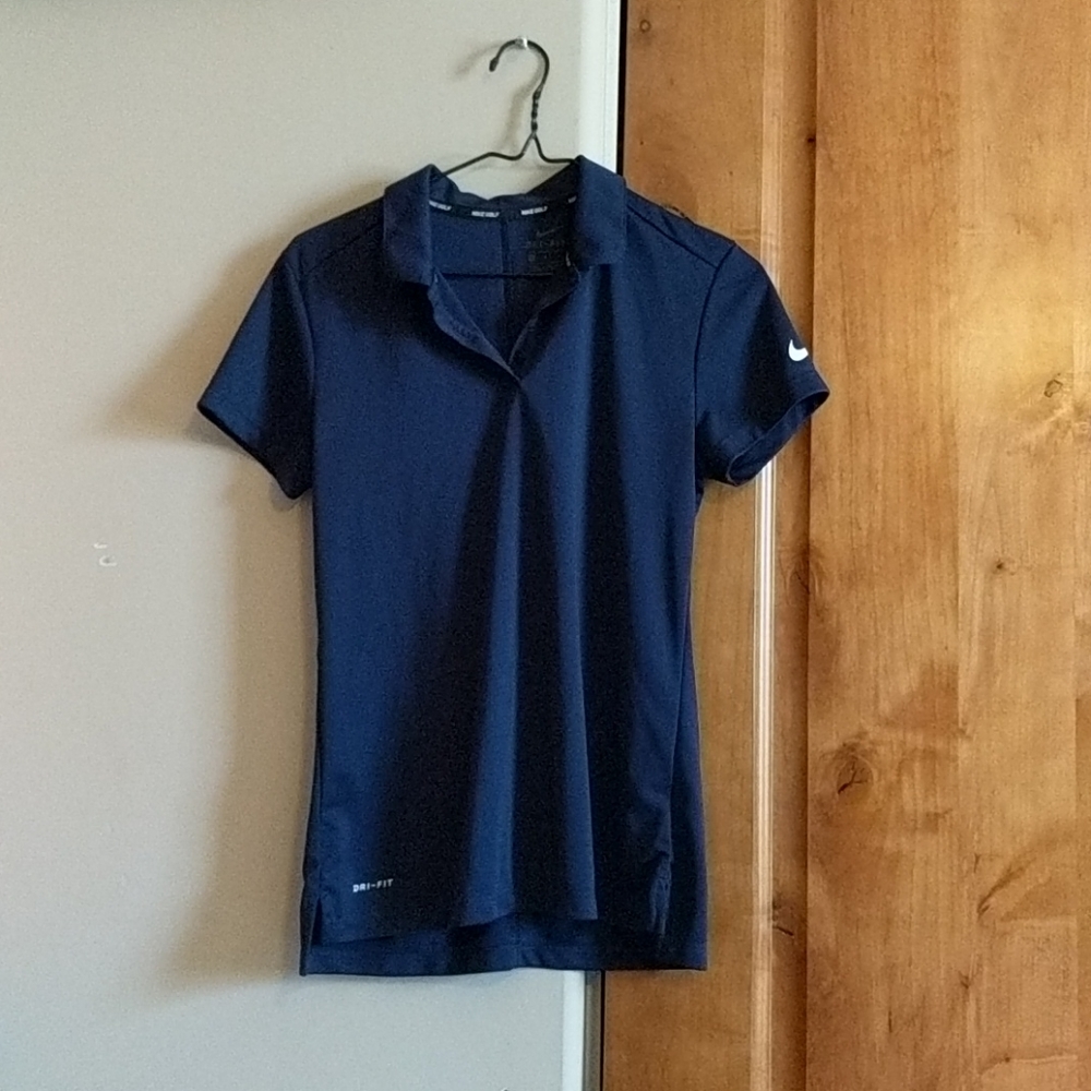 Blue golf shirt